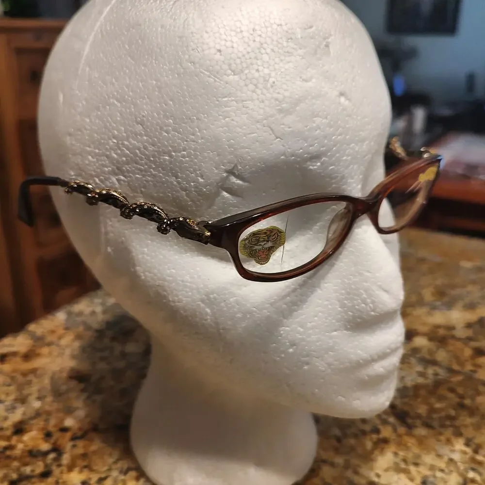 Rare Ed Hardy EH0710 Snake Glasses Eyeglasses 51-18-140 Hazel Frames